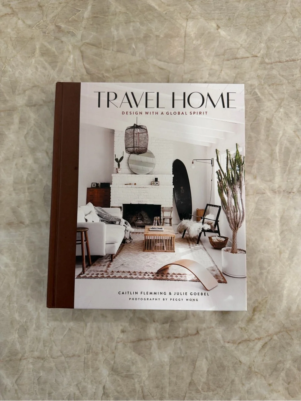 Travel Home Hardcover Coffee Table Book - Brown/White